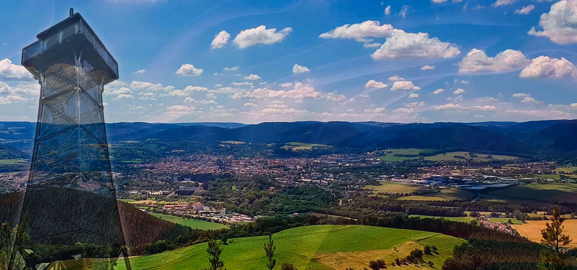 Kulmturm, Kulmberg, Panorama, Saalfeld, Bad lankenburg, Rudolstadt, Aktivurlaub waldpension Rothenstein