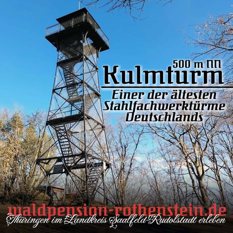 Stahlfachwerkturm, Kulmturm, Saalfeld-Rudolsttadt, Waldpension Rothenstein, Ausflugsziel