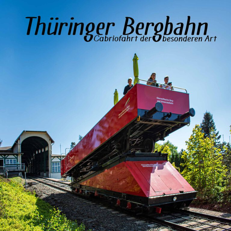 thüringer bergbahn, oberweißbacher bergbahn, cabrionwagon, eisenbahn, waldpension rothenstein